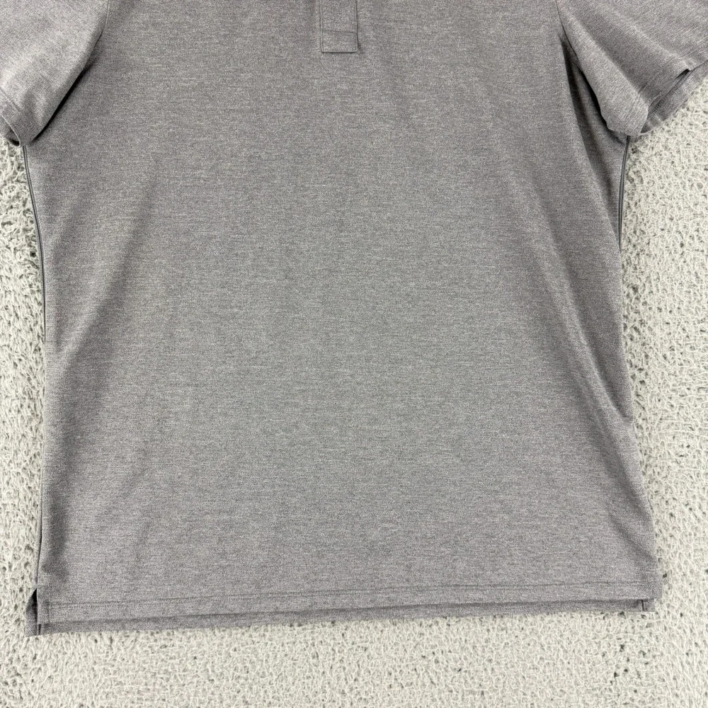 G/FORE Polo Shirt Mens Large Gray Performance Golf Short Sleeve Textured Stretch